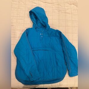 Bright Blue Hooded Quilted Jacket